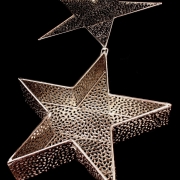 Gwiazda srebrna ażurowa świecznik CLF20 śr30/h7,5cm