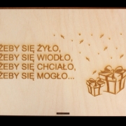 Drewniane pudełko na życzenia 23,5x18,5x2cm