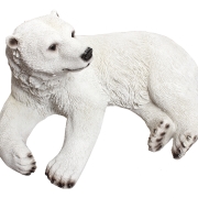 Niedźwiedź polarny leżący z tworzywa figurka 20160077/2016 sz26/h15cm 238.179