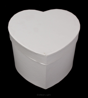 Pudełko dekoracyjne białe serce H1910036White 14,5x12x12,5cm