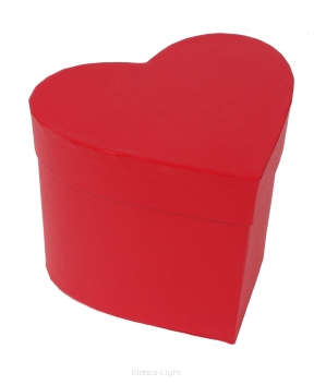 Flowerbox pudełko dekoracyjne serce RED 15cmx13cm/h12cm