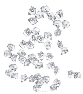 Akrylowe kamienie przezroczyste z dziurką 1,5cm KANS001 ok.1000szt/opk.